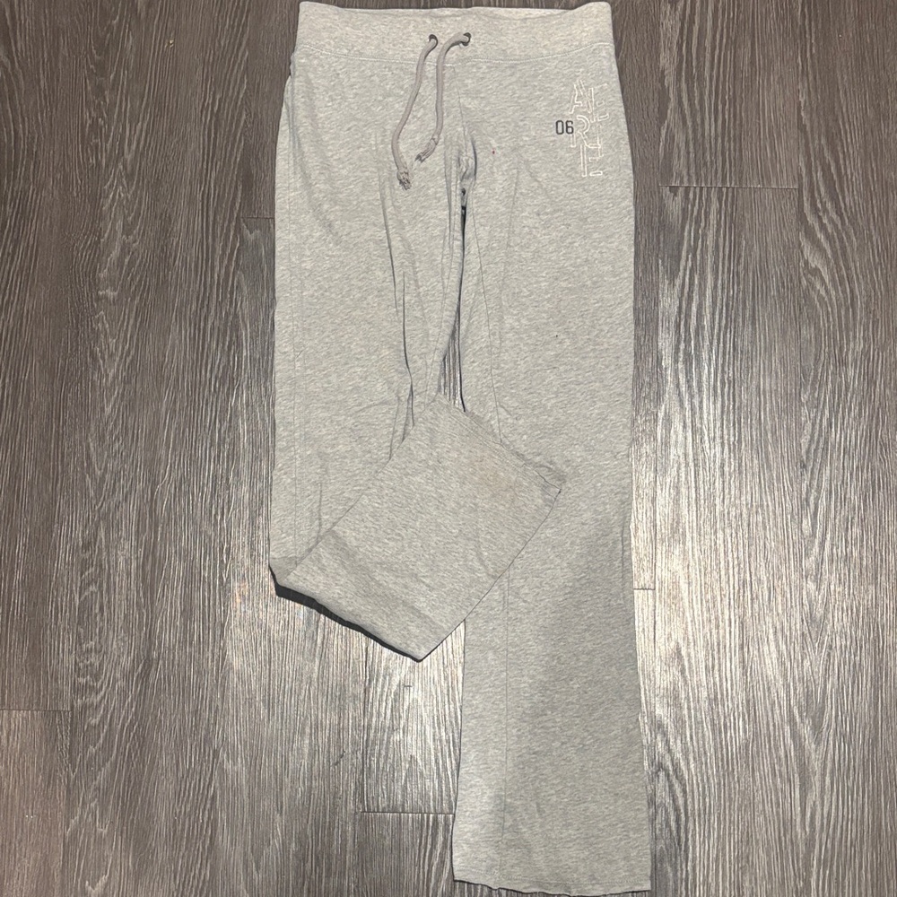Aerie Light Gray Straight Leg Pants